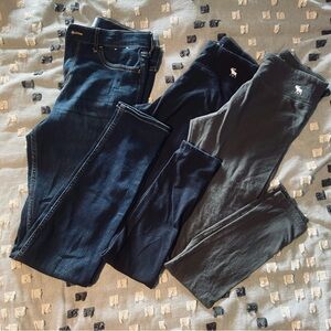 Abercrombie AF Kids Lot of Pants Denim Jeans & 2 Leggings
